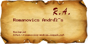 Romanovics András névjegykártya